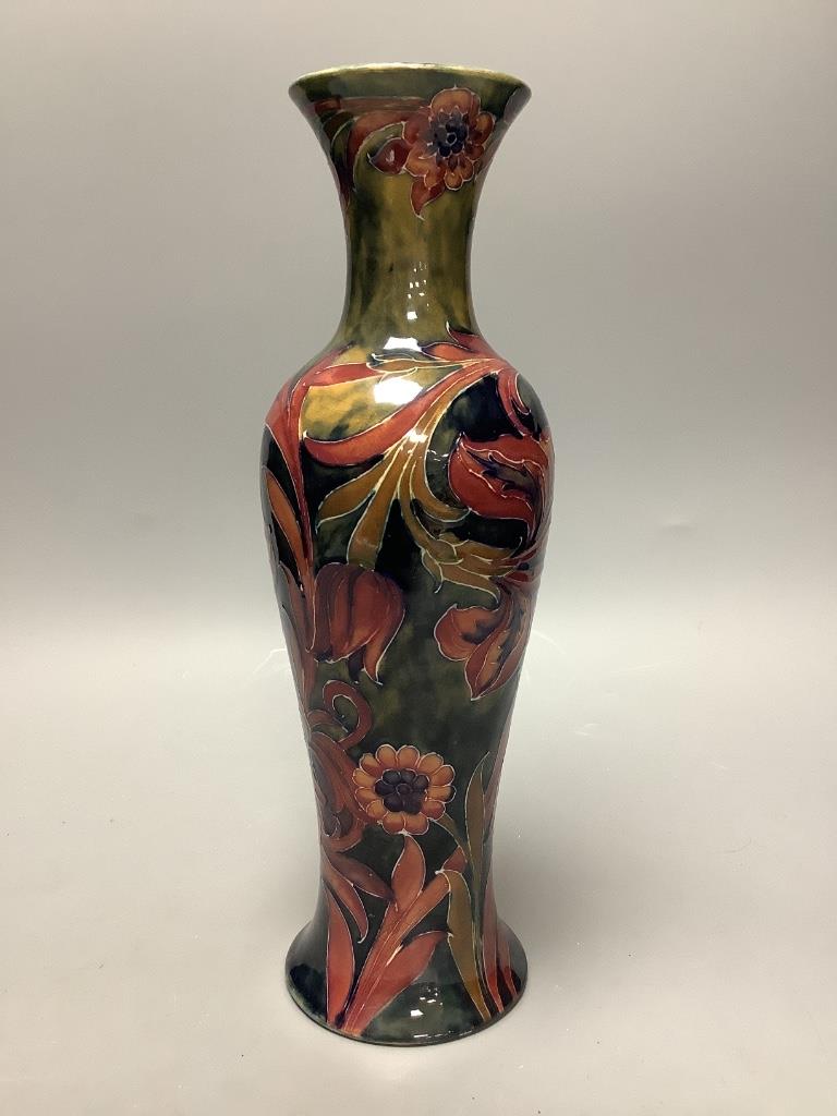 A Moorcroft Spanish pattern vase, height 31cm